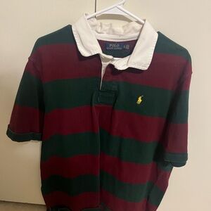 Ralph Lauren Men’s Polo - Green and Red Stripes